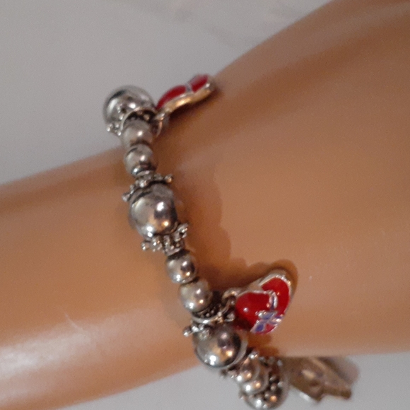 VTG 🎀 Red Hats Society Bracelet - Picture 2 of 3